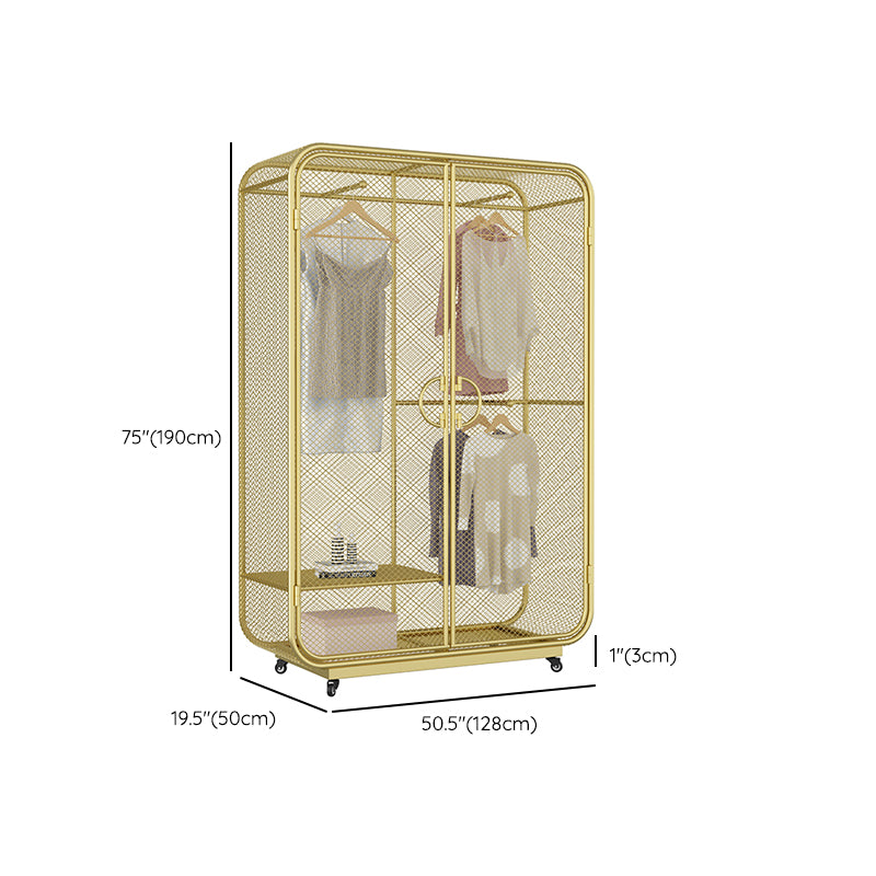 Modern Style Wardrobe Closet Metal Wardrobe Cabinet for Bedroom