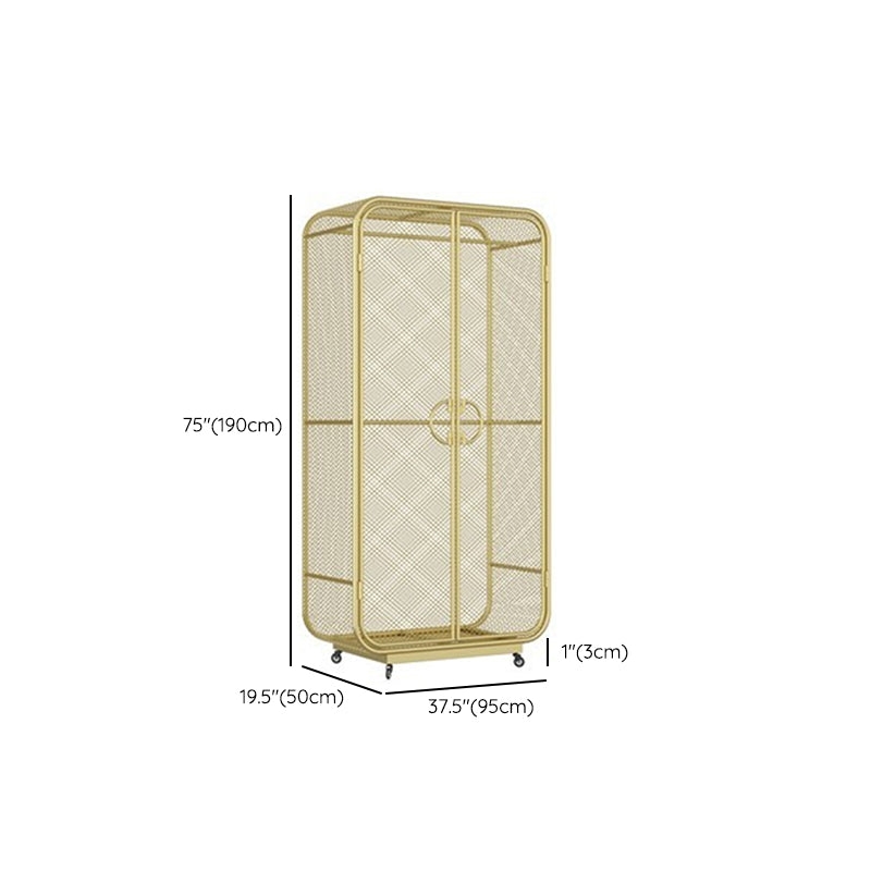 Modern Style Wardrobe Closet Metal Wardrobe Cabinet for Bedroom
