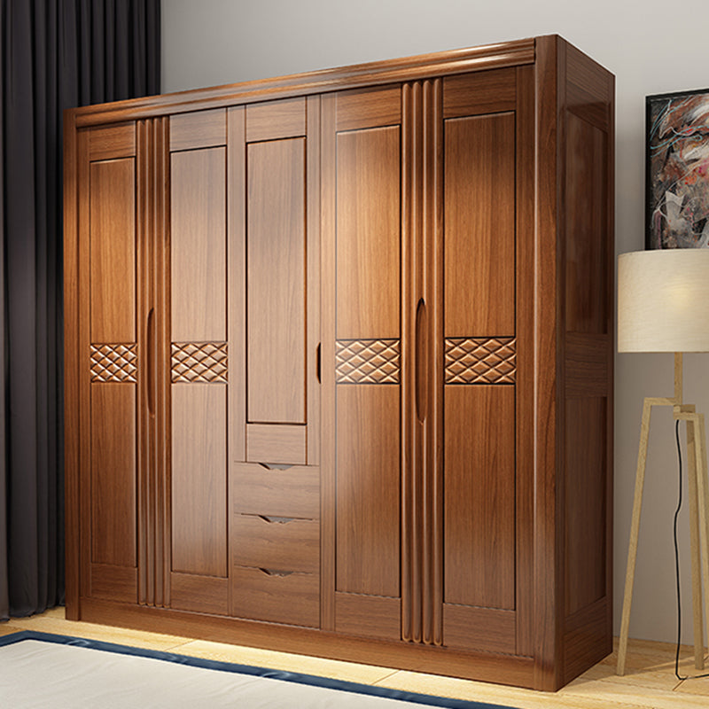 French Country Style Ward Armoire Wooden Wardrobe for Bedroom