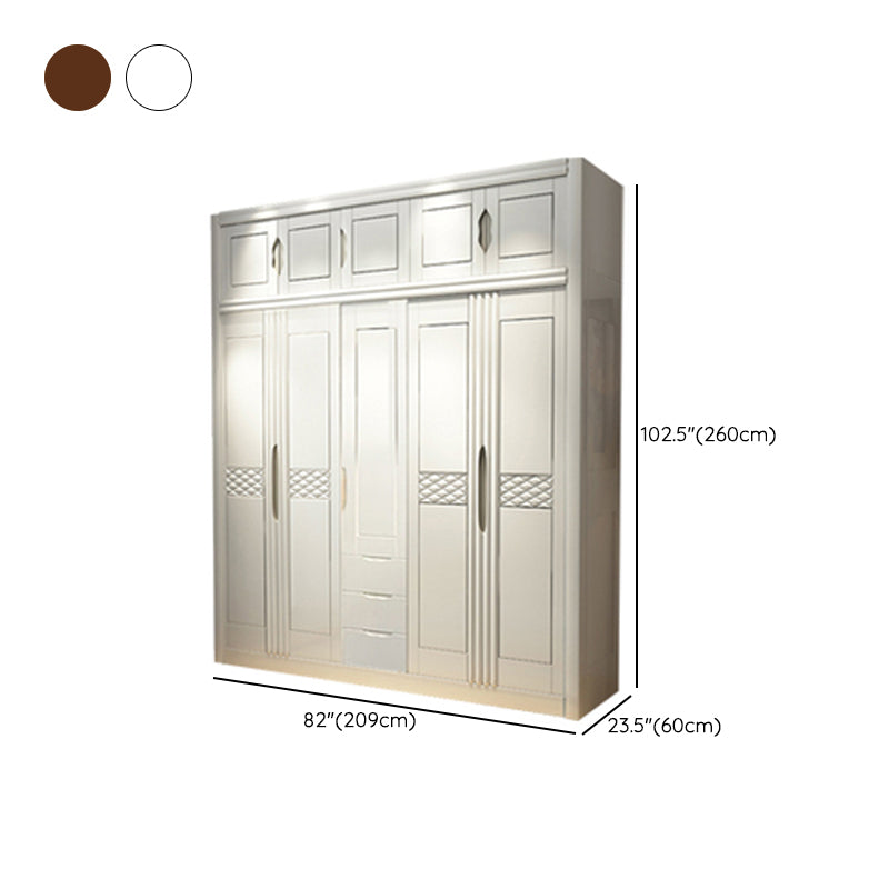 French Country Style Ward Armoire Wooden Wardrobe for Bedroom