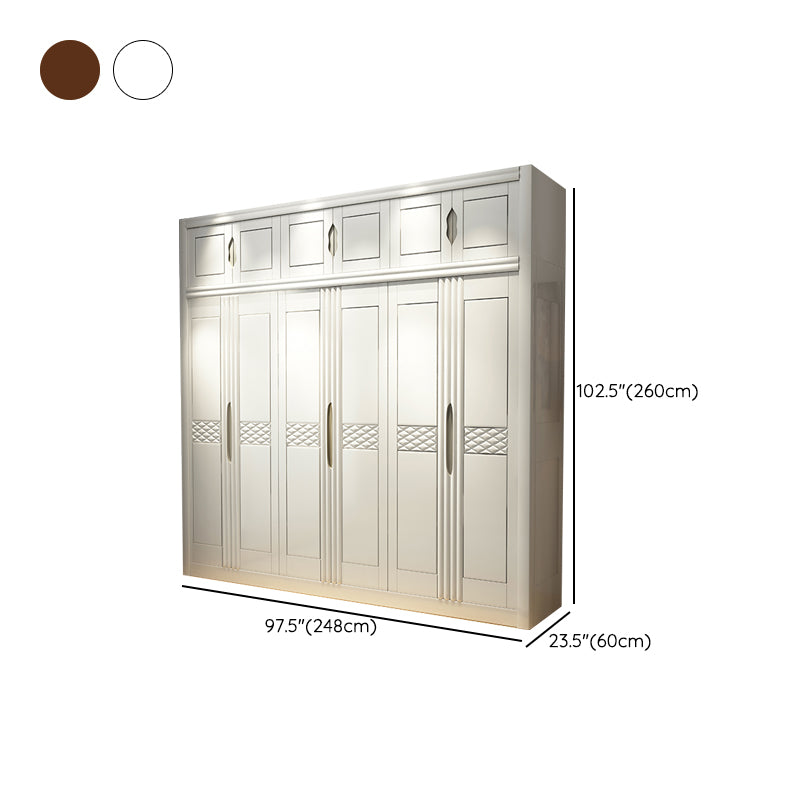 French Country Style Ward Armoire Wooden Wardrobe for Bedroom