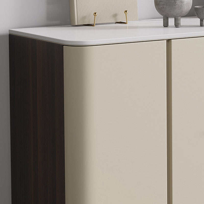 Stone Buffet Server Modern Style Side Board with Drawers and Cabinets