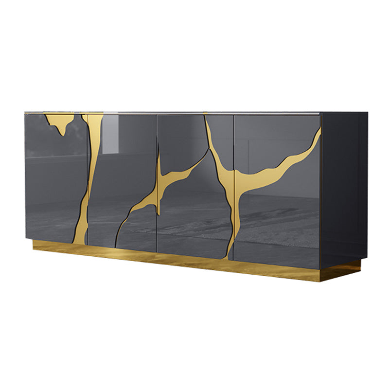 Engineered Wood Sideboard Table Contemporary Dining Server for Living Room