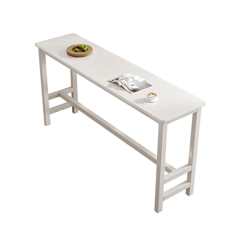 Contemporary Indoor Bar Dining Table Rectangle Trestle Wood Bar Table