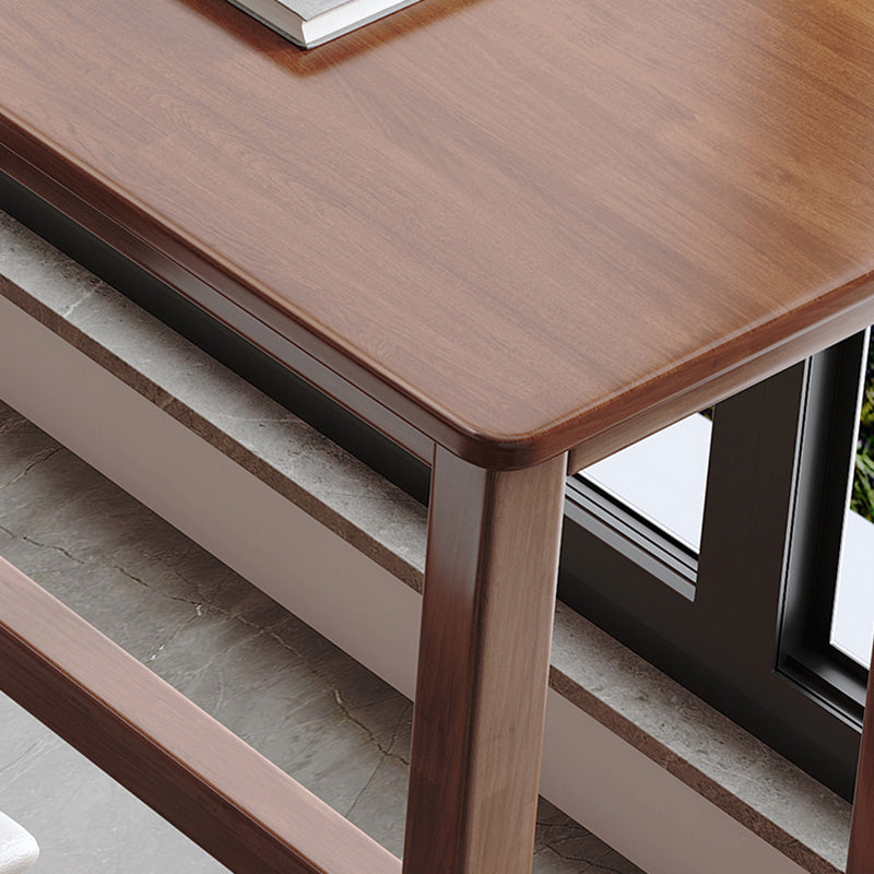 Indoor Contemporary Bar Dining Table Rectangle Trestle Wood Bar Table