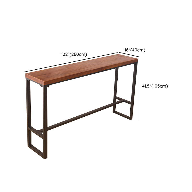 Industrial Bar Table Set 1/6/11 Pieces Solid Wood Counter Table with Upholstered Stools