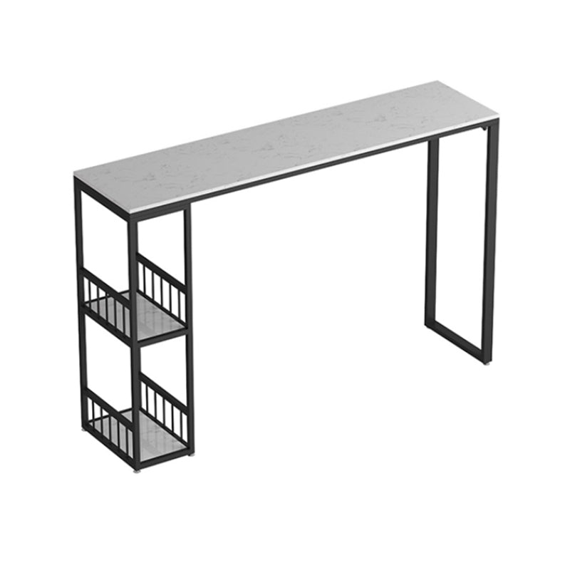 Modern Double Pedestal Bar Table Set 1/3 Pcs Iron Frame Bar Table and Stools