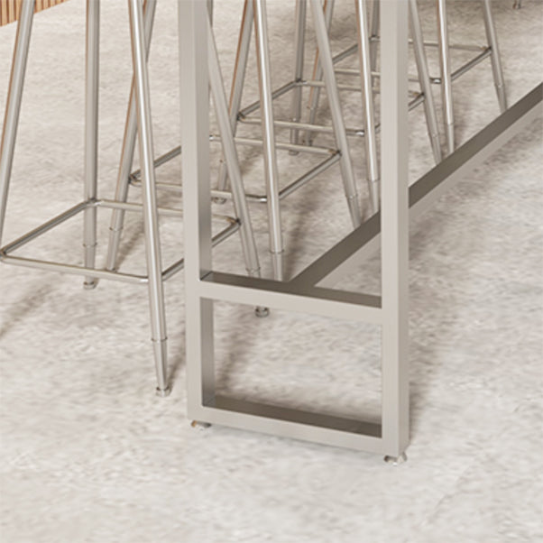 Rectangle Bar Pub Table Set 1/5 Pcs Modern Iron Frame Bar Table and Upholstered Stools