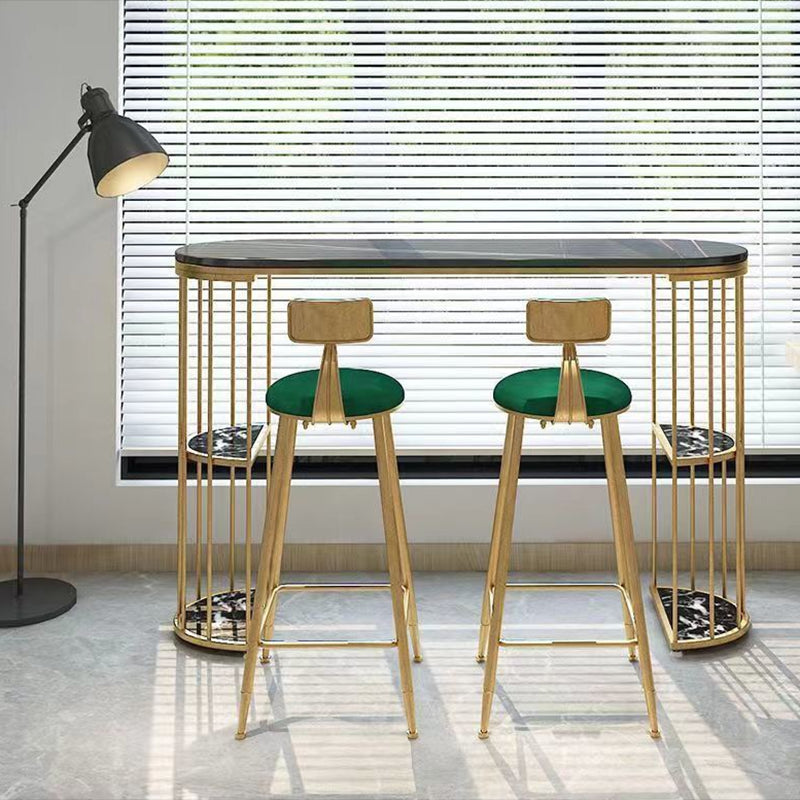 1/2/3 Pieces Table and Stool Set Modern Oval Bar Pub Table Set