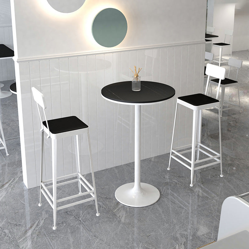 Modern Style Bar Table Set 1/3 Pieces Stone Round Bistro Set for Indoor