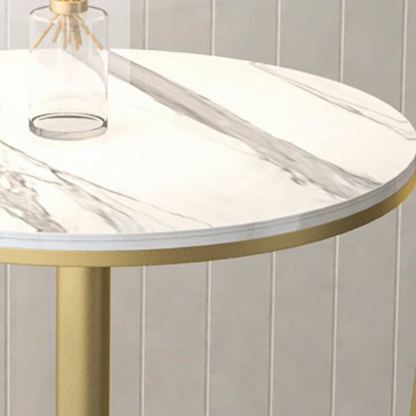 Modern Style Bar Table Set 1/3 Pieces Stone Round Bistro Set for Indoor