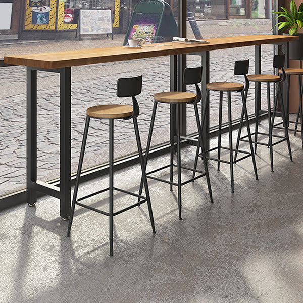 Modern Bar Table Set 1/3/4/5/6 Pieces Solid Wood Rectangle Bistro Set for Indoor