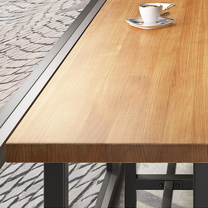 Modern Bar Table Set 1/3/4/5/6 Pieces Solid Wood Rectangle Bistro Set for Indoor