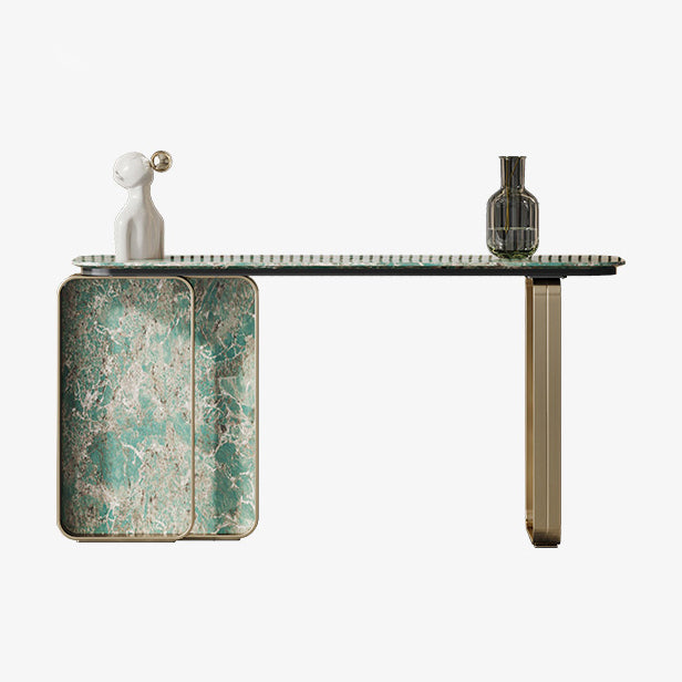 14 inch Wide Glam Accent Table Rectangle Shape Console Table for Hall