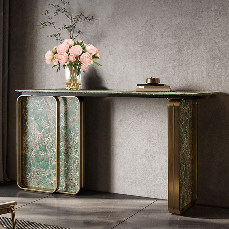 14 inch Wide Glam Accent Table Rectangle Shape Console Table for Hall