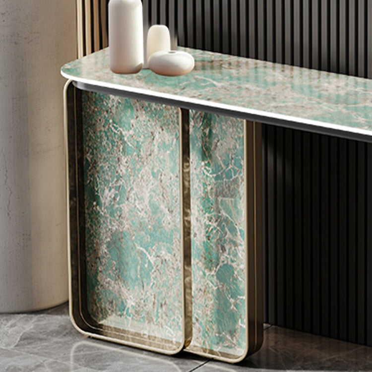 14 inch Wide Glam Accent Table Rectangle Shape Console Table for Hall