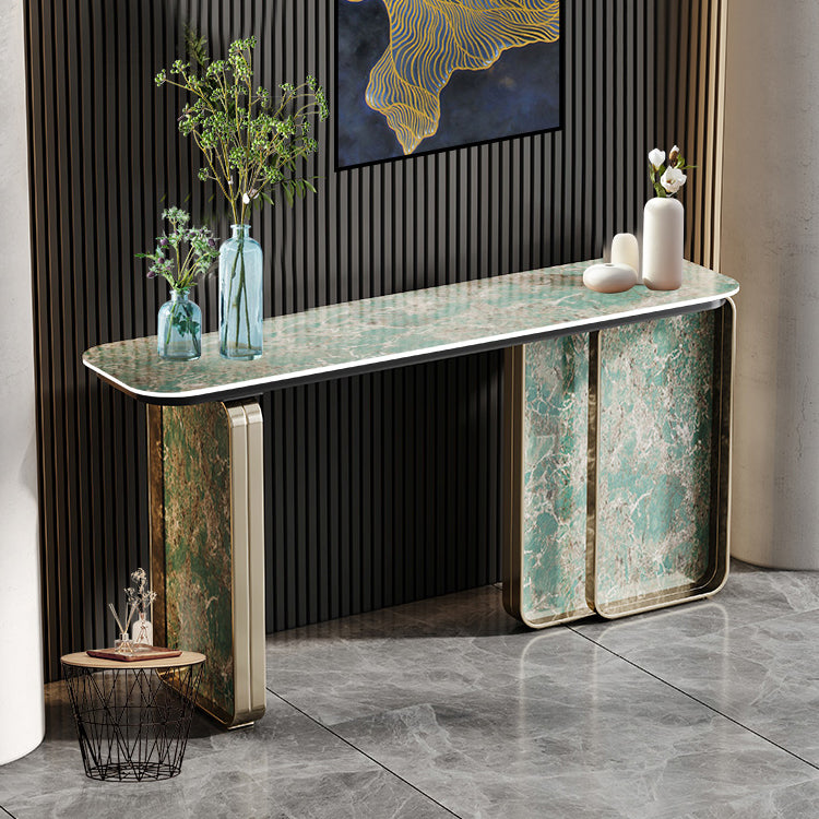 14 inch Wide Glam Accent Table Rectangle Shape Console Table for Hall