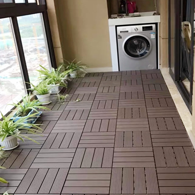 Water-resistant Deck Plank Stripe Composite Square Outdoor Floor Board Patio