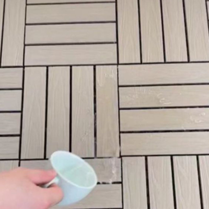 Water-resistant Deck Plank Stripe Composite Square Outdoor Floor Board Patio