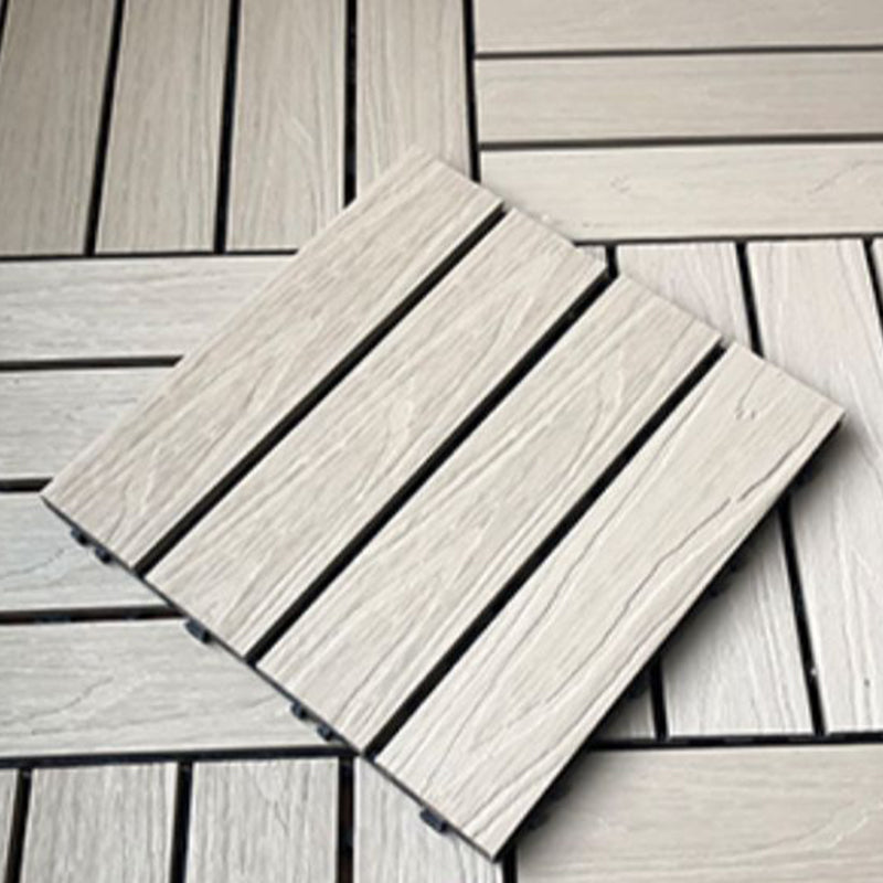 Water-resistant Deck Plank Stripe Composite Square Outdoor Floor Board Patio