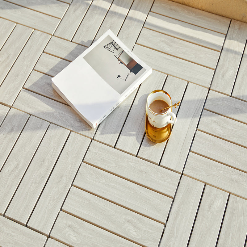 Outdoor Floor Patio Stripe Composite Square Water-resistant Deck Plank