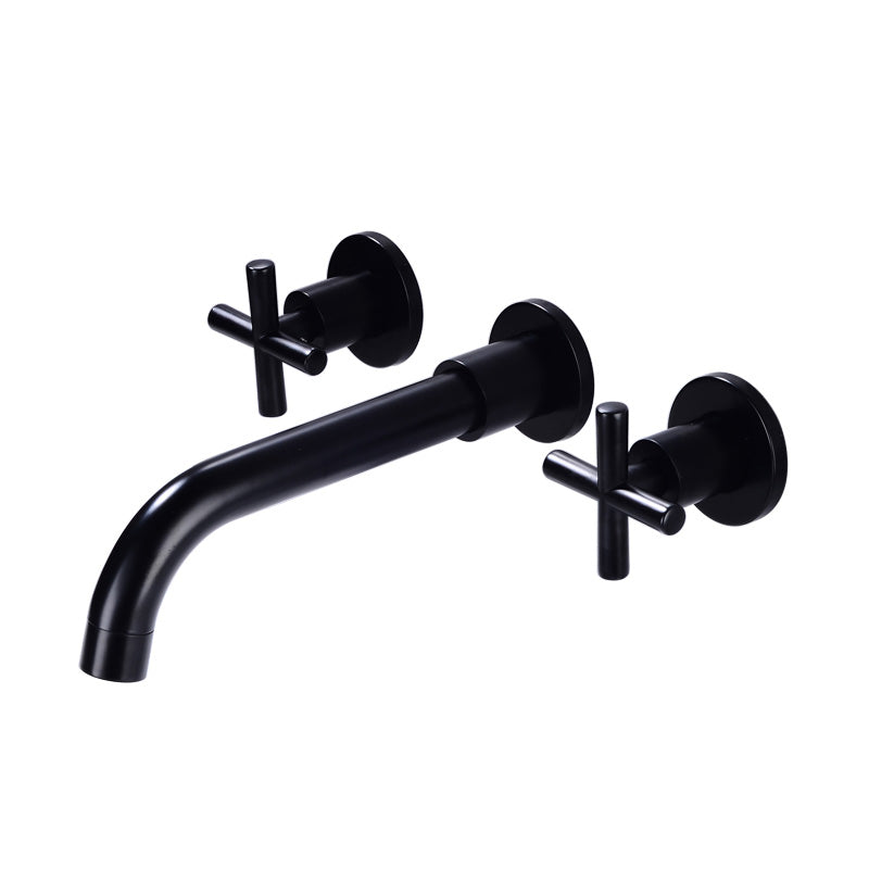 Industrial Wall Mounted Bathroom Faucet Vintage 2-Handle Sink Faucet