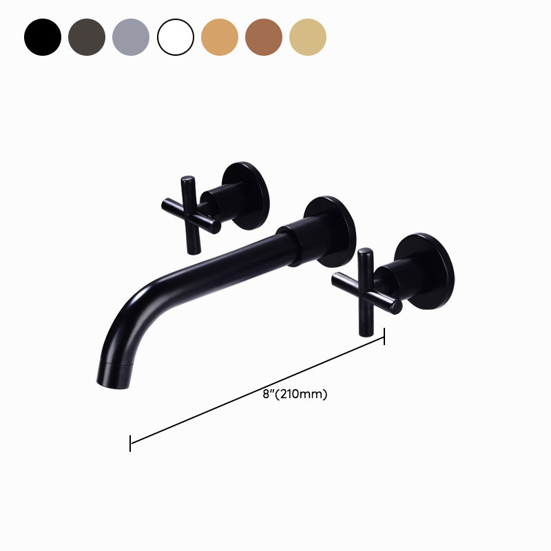 Industrial Wall Mounted Bathroom Faucet Vintage 2-Handle Sink Faucet