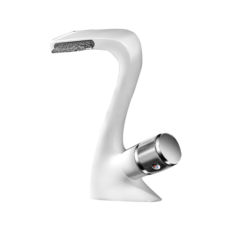 Modern Faucet Bathroom Knob Handle Single Hole Waterfall Spout Faucet