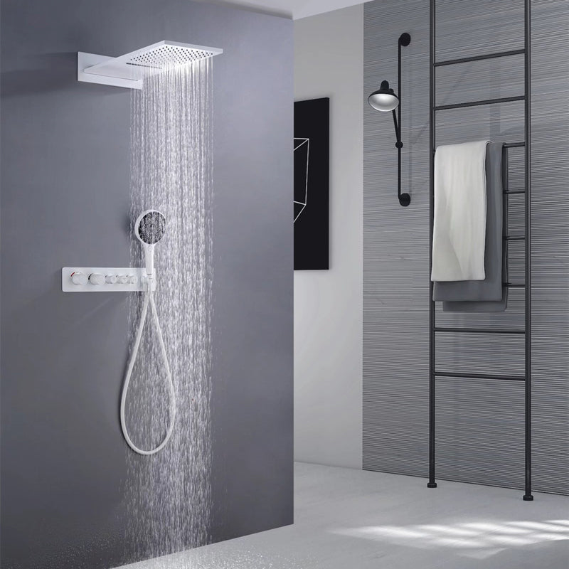 Brass Contemporary Shower Head Combo Modern Shower System for Bathroom