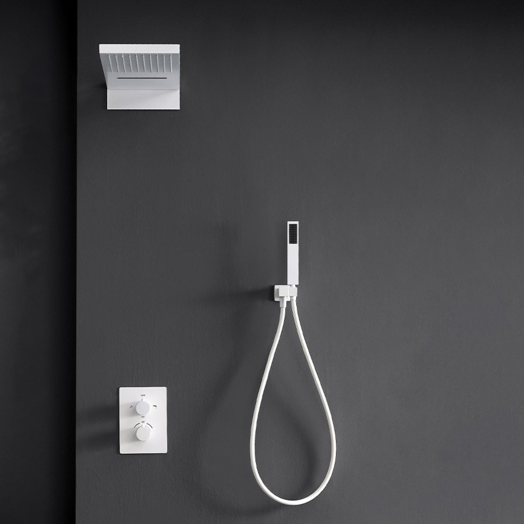 Brass Contemporary Shower Head Combo Modern Shower System for Bathroom