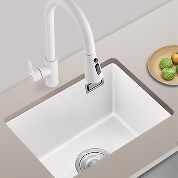Quartz Kitchen Sink Single Bowl Kitchen Sink with with Drain Strainer Kit