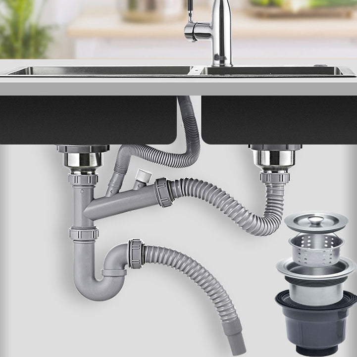 Stainless Steel Workstation Sink Dual Mount Modern Kitchen Bar Sink