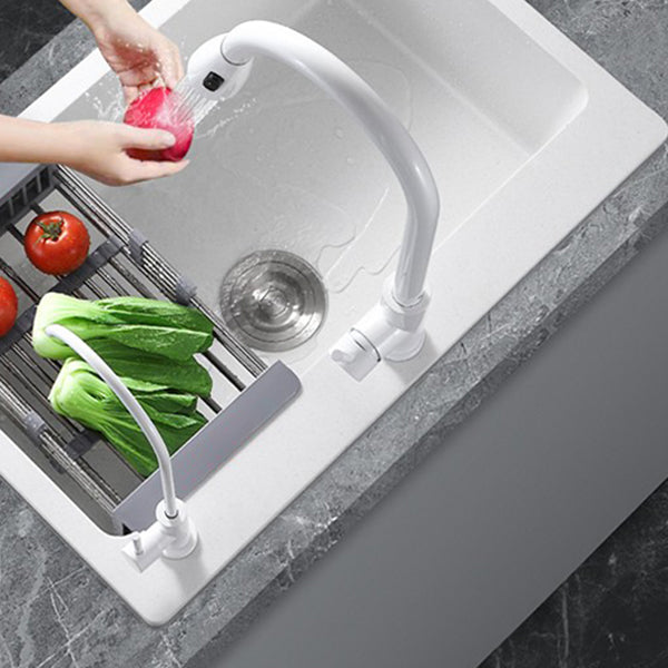 Quartz Kitchen Sink Rectangular Shape Single Bowl Kitchen Sink with Drain Strainer Kit