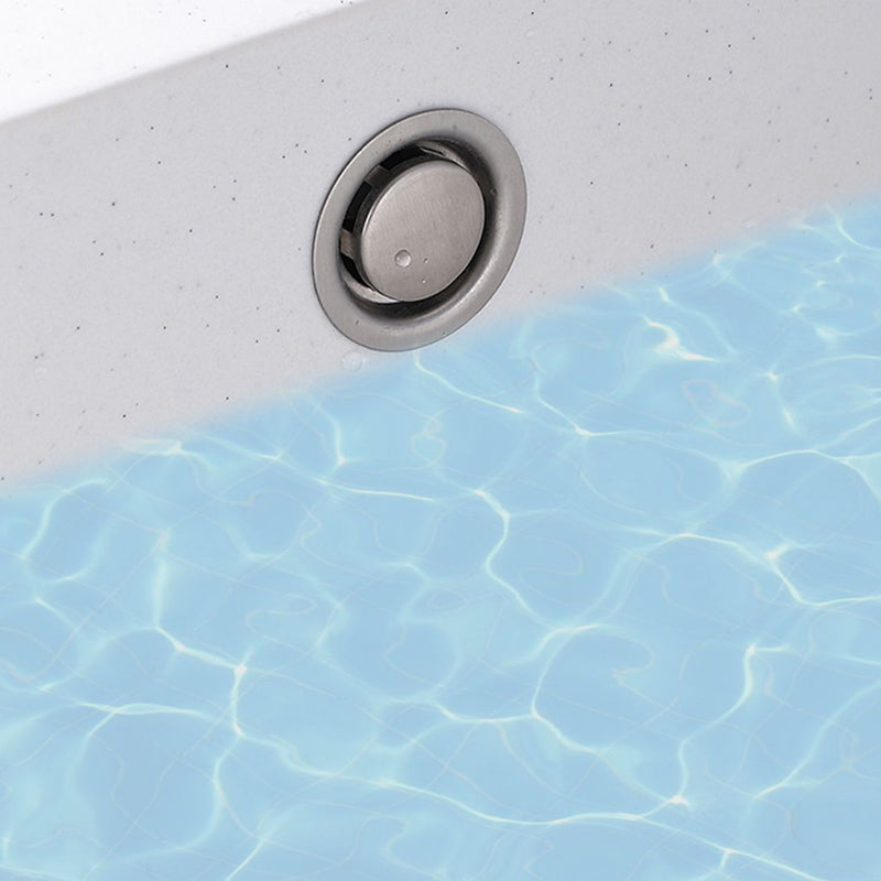 Quartz Kitchen Sink Rectangular Shape Single Bowl Kitchen Sink with Drain Strainer Kit