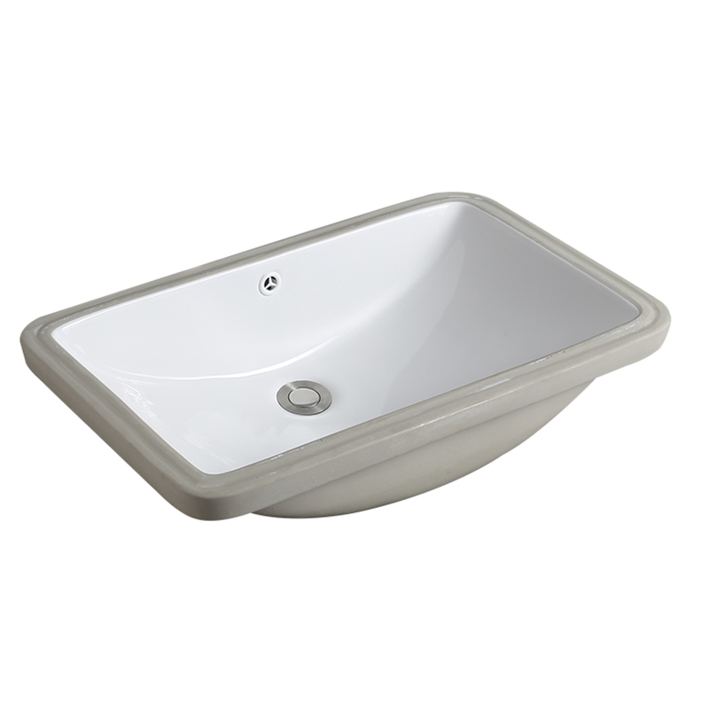 Classic Porcelain Bathroom Sink Trough Bathroom Sink in White
