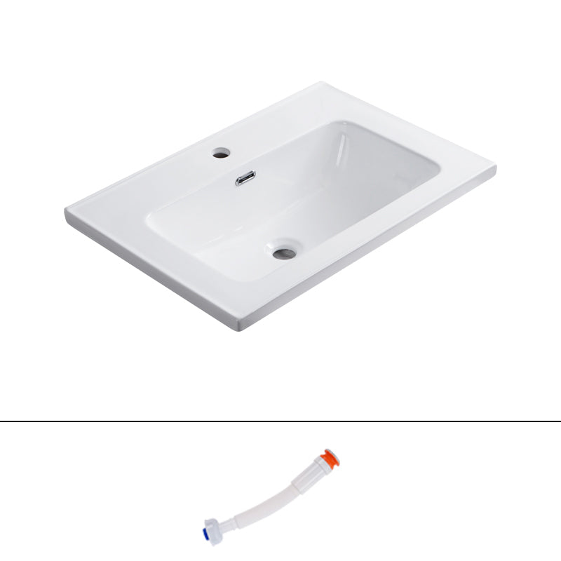Modern Bathroom Sink Rectangular Trough Sink (Not Included Faucet)