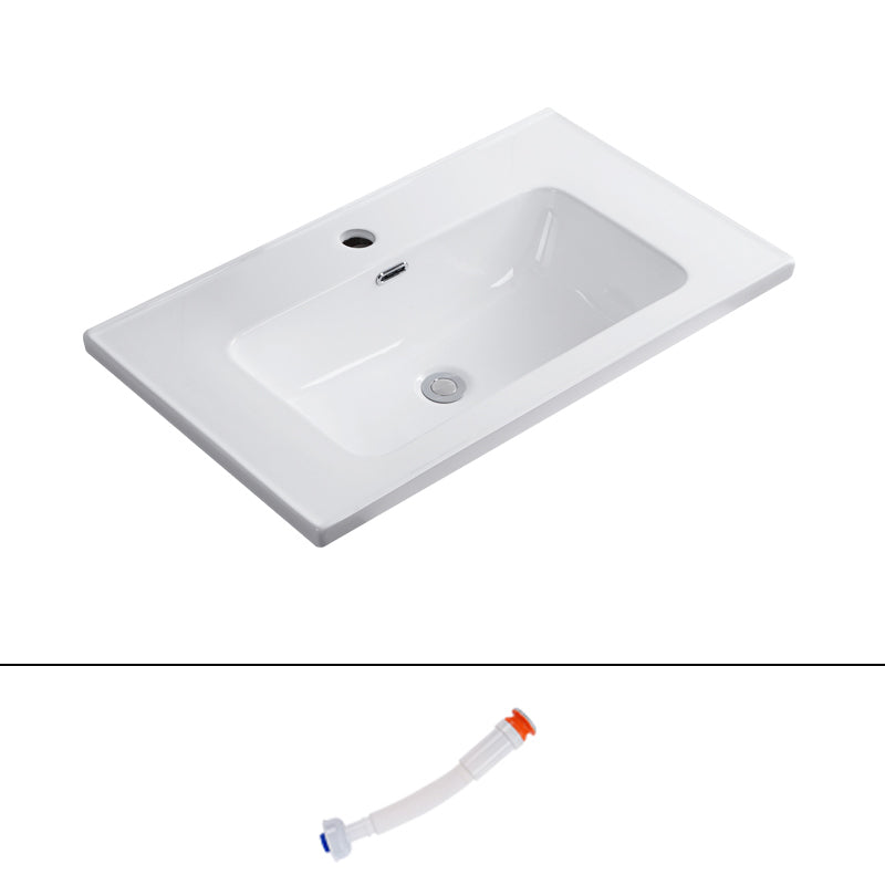 Modern Bathroom Sink Rectangular Trough Sink (Not Included Faucet)