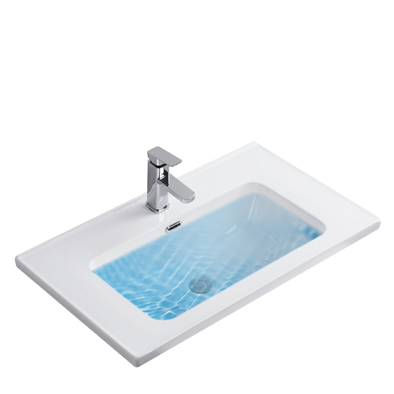 Modern Bathroom Sink Rectangular Trough Sink (Not Included Faucet)
