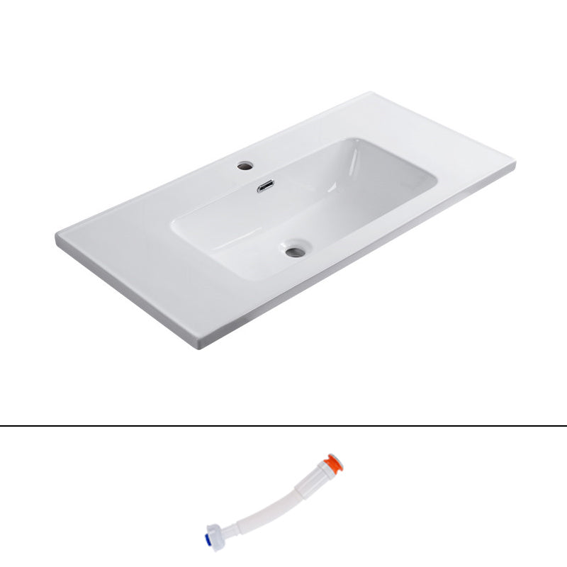 Modern Bathroom Sink Rectangular Trough Sink (Not Included Faucet)