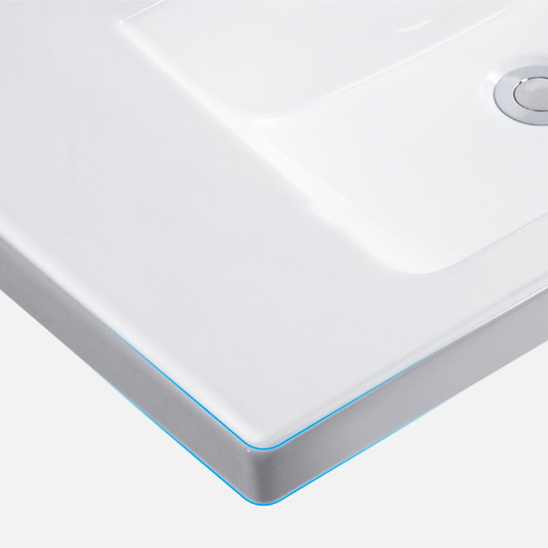 Modern Bathroom Sink Rectangular Trough Sink (Not Included Faucet)
