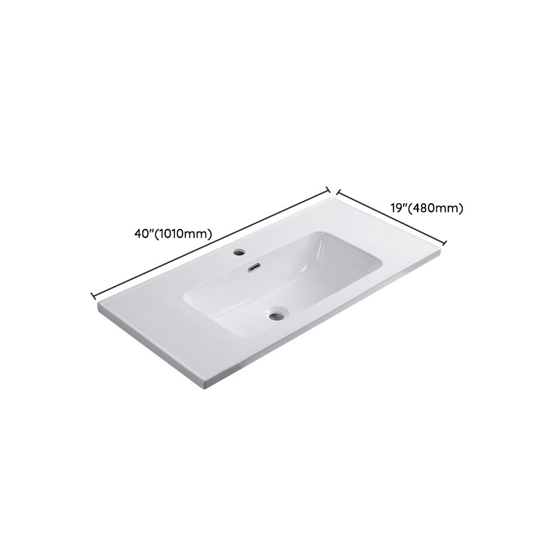 Modern Bathroom Sink Rectangular Trough Sink (Not Included Faucet)