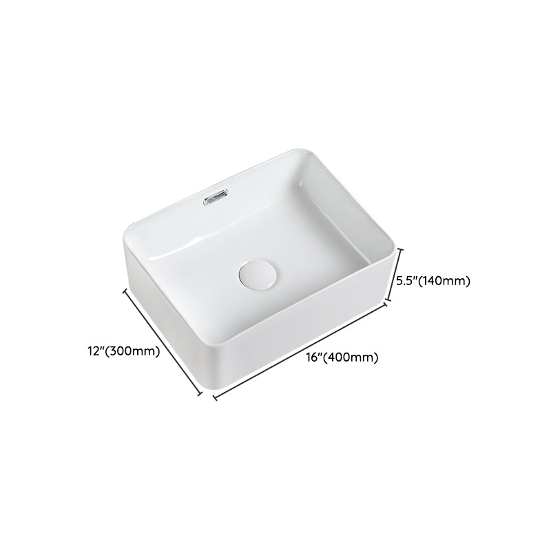 Modern Square Wash Stand Ceramic Metal Undermount Bathroom Sink