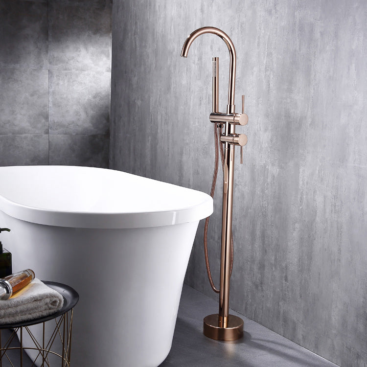 High Arc Floor Mounted Contemporary Metal Lever Handle Floor Mount