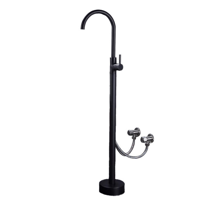 High Arc Floor Mounted Contemporary Metal Lever Handle Floor Mount