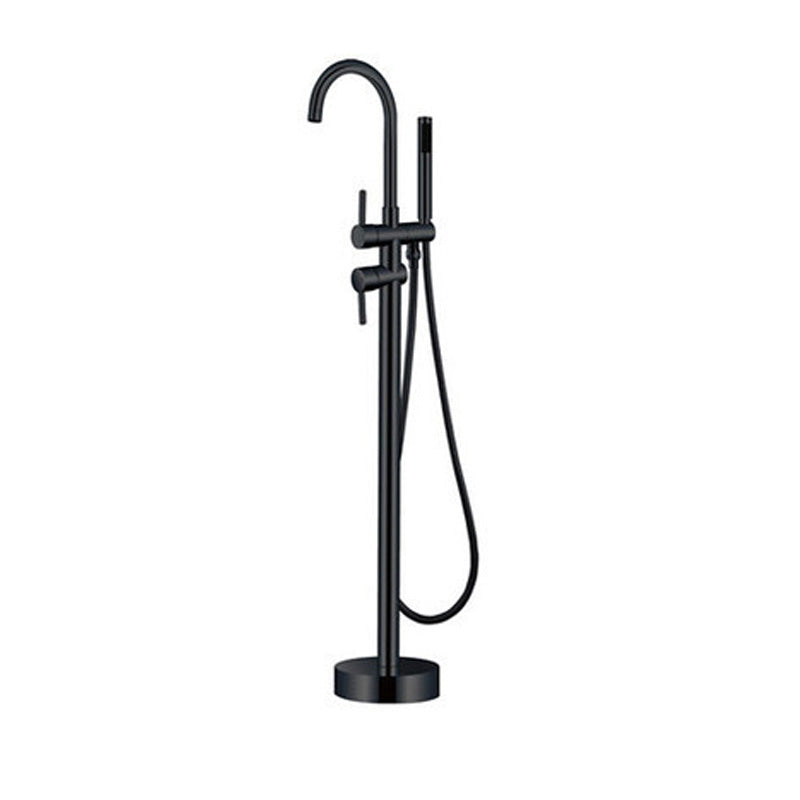 High Arc Floor Mounted Contemporary Metal Lever Handle Floor Mount