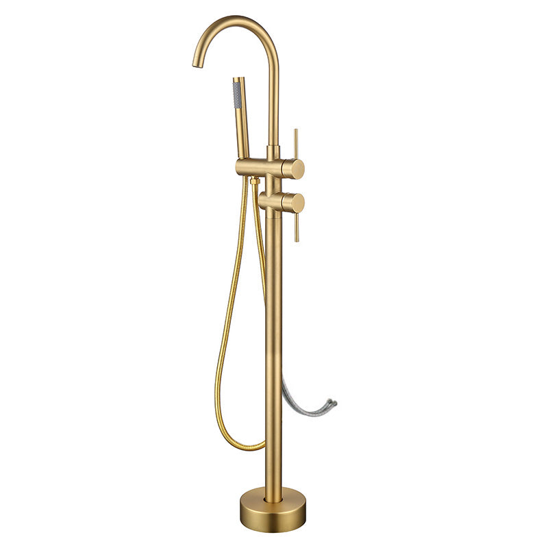 High Arc Floor Mounted Contemporary Metal Lever Handle Floor Mount
