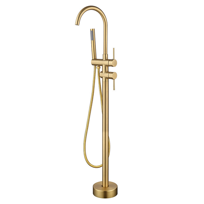 High Arc Floor Mounted Contemporary Metal Lever Handle Floor Mount