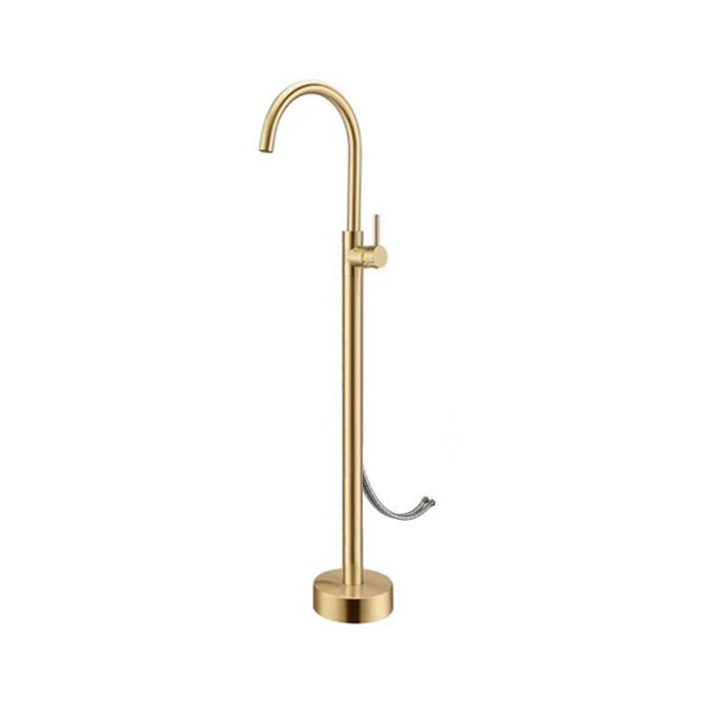 High Arc Floor Mounted Contemporary Metal Lever Handle Floor Mount