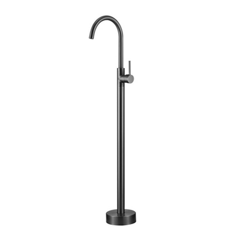 High Arc Floor Mounted Contemporary Metal Lever Handle Floor Mount