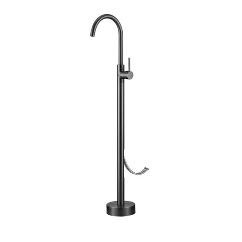 High Arc Floor Mounted Contemporary Metal Lever Handle Floor Mount